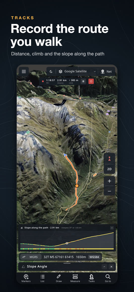 Record the route you walk