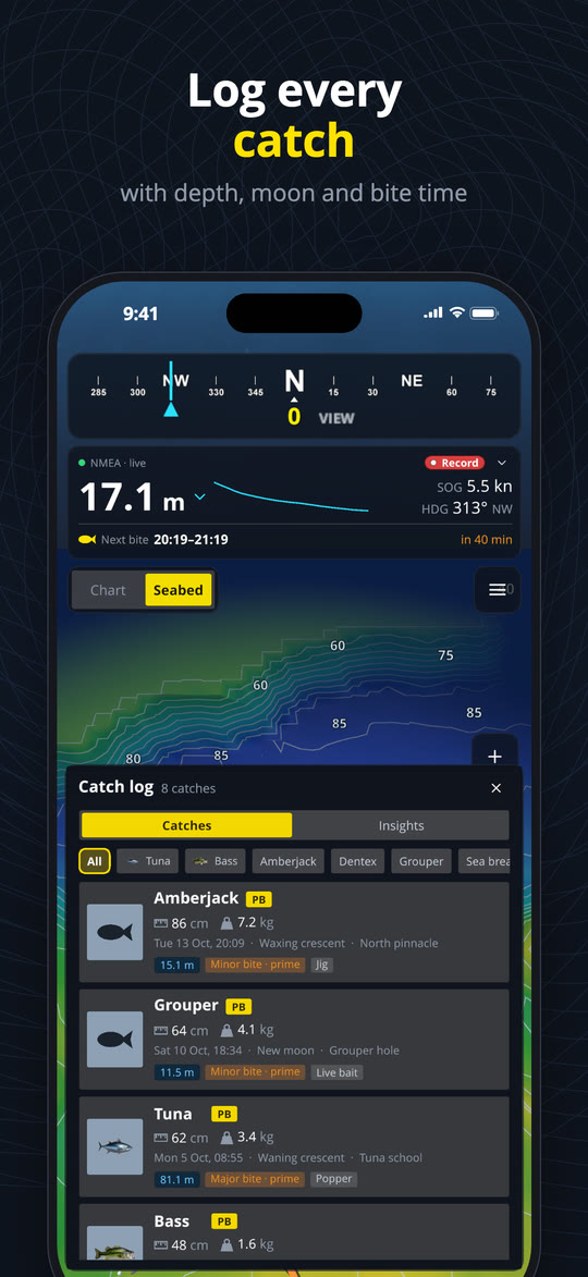 Log every catch